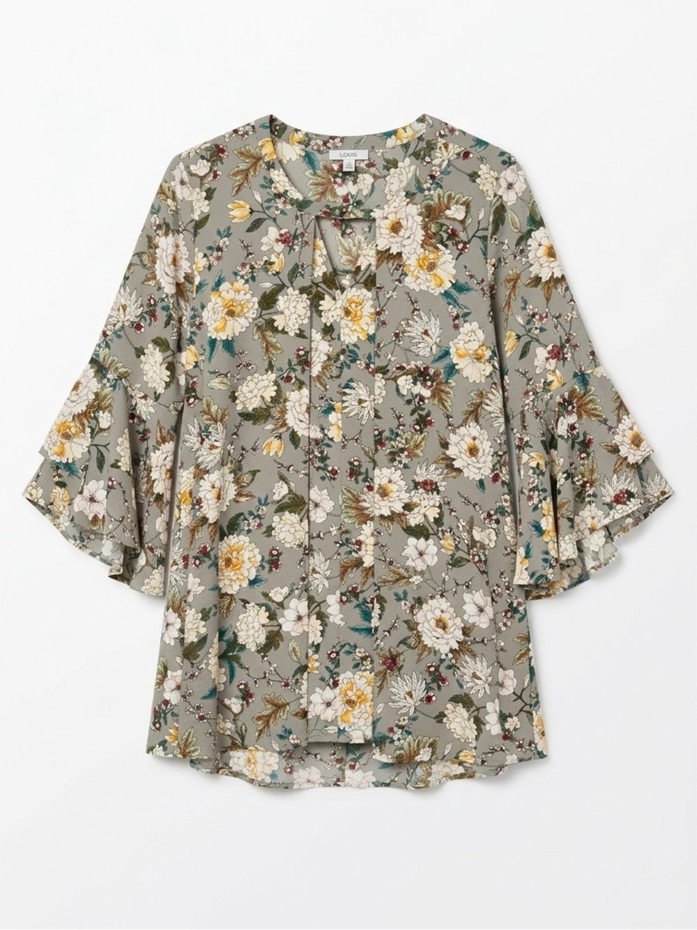 Jodifl Keyhole Dress with Bell Sleeves - Picture 3 of 5